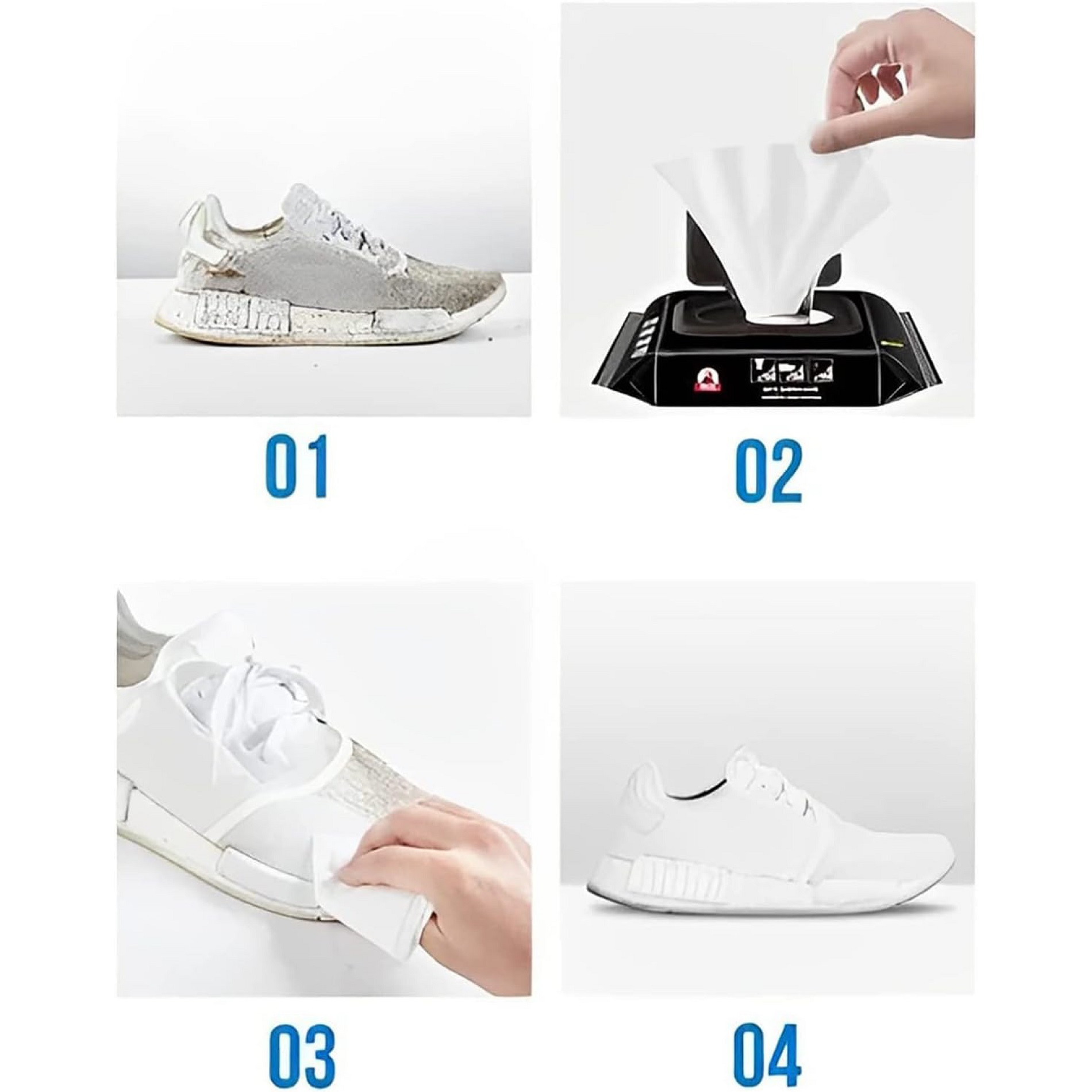 Toallitas Limpieza Rapida De Zapatos X30